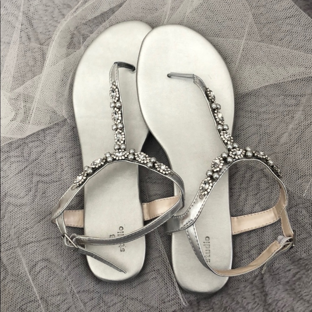 BRAND NEW Silver, Sparkly Sandals